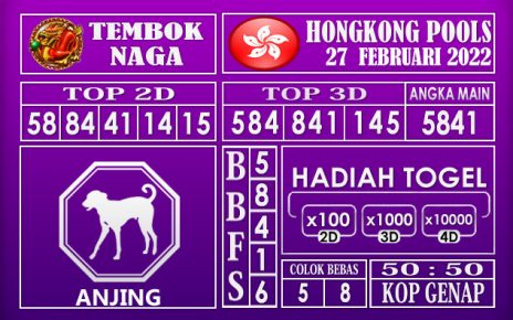 Prediksi Togel Hongkong hari ini 27 Februari 2022