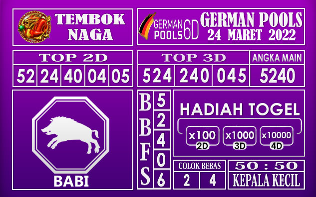 Prediksi Togel german 24 maret 2022