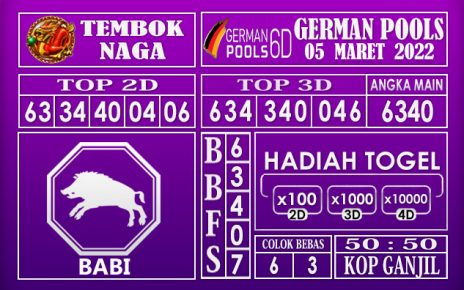 Prediksi Togel german hari ini 05 Maret 2022