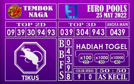 Prediksi Togel Euro Hari Ini 25 May 2022