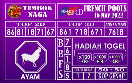 Prediksi Togel French Hari Ini 16 May 2022