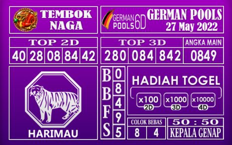 Prediksi Togel German Hari Ini 27 MAY 2022