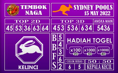 Prediksi Togel Sydney Hari Ini 15 May 2022