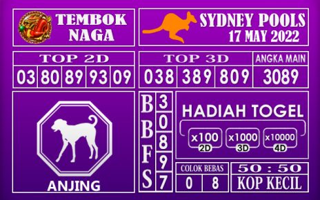 Prediksi Togel Sydney Hari Ini 17 May 2022