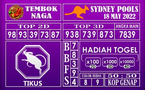 Prediksi Togel Sydney Hari Ini 18 May 2022