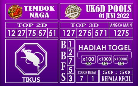 Prediksi Togel UK6D Hari Ini 01 Juni 2022