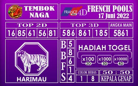 Prediksi Togel French Hari Ini 17 Juni 2022