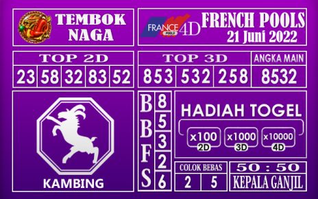 Prediksi Togel French Hari Ini 21 Juni 2022