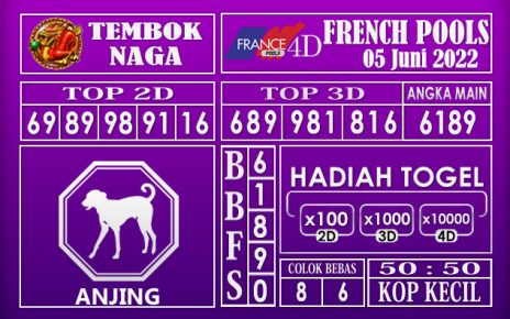 Prediksi Togel French Hari Ini 05 Juni 2022