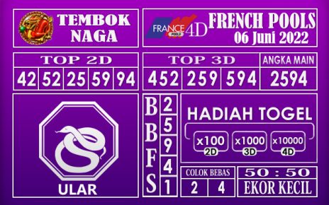 Prediksi Togel French Hari Ini 06 Juni 2022