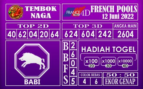 Prediksi Togel French Hari Ini 12 Juni 2022