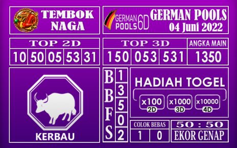 Prediksi Togel German Hari Ini 04 Juni 2022