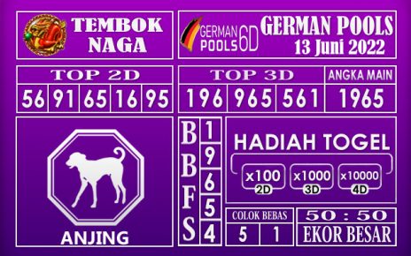 Prediksi Togel German Hari Ini 13 Juni 2022