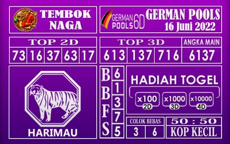 Prediksi Togel German Hari Ini 16 Juni 2022