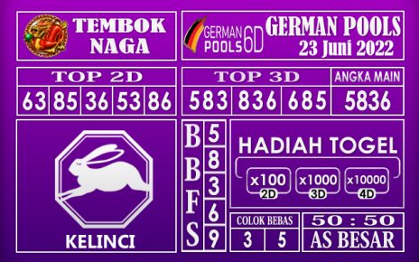 Prediksi Togel German Hari Ini 23 Juni 2022