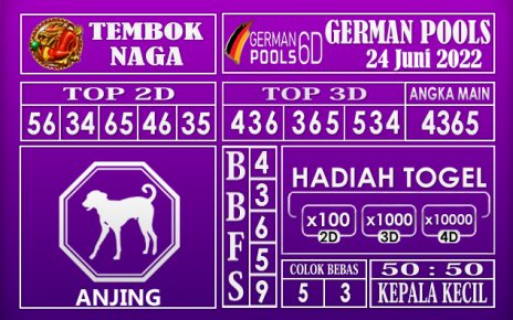 Prediksi Togel German Hari Ini 24 Juni 2022