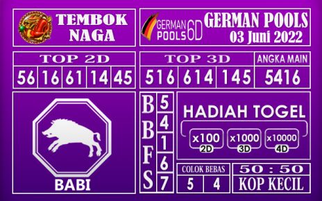 Prediksi Togel German Hari Ini 03 Juni 2022