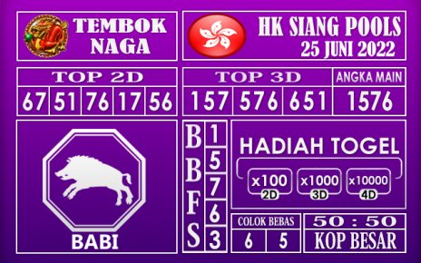 Prediksi Togel Hk Siang Hari Ini 25 Juni 2022