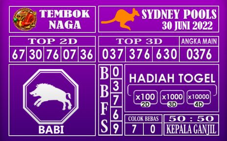 Prediksi Togel Sydney Hari Ini 30 Juni 2022