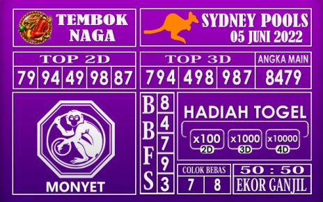 Prediksi Togel Sydney Hari Ini 05 Juni 2022