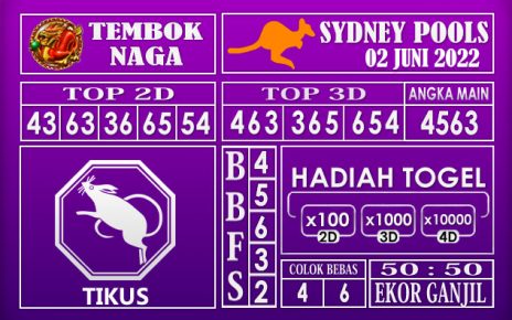 Prediksi Togel Sydney Hari Ini 02 Juni 2022