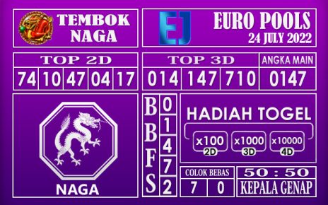 Prediksi Togel Euro Hari Ini 24 July 2022