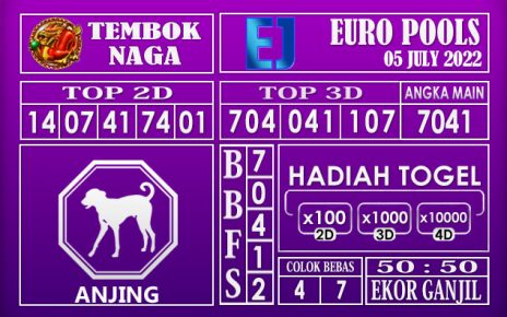 Prediksi Togel Euro Hari Ini 05 July 2022