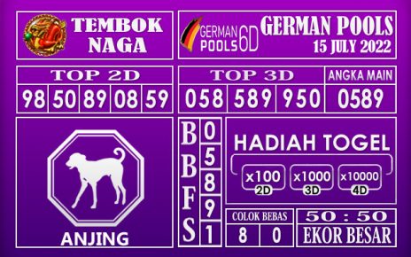 Prediksi Togel German Hari Ini 15 July 2022