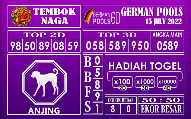 Prediksi Togel German Hari Ini 15 July 2022