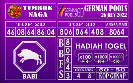 Prediksi Togel German Hari Ini 26 July 2022