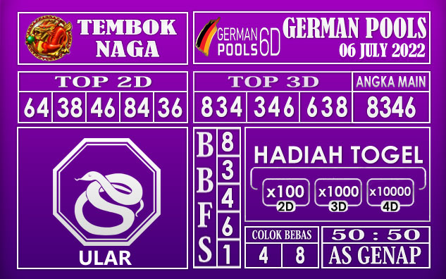 Prediksi Togel German Hari Ini 06 July 2022