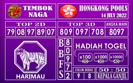 Prediksi Togel Hongkong Hari Ini 14 July 2022