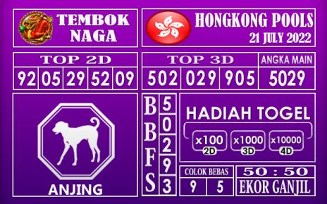 Prediksi Togel Hongkong Hari Ini 21 July 2022