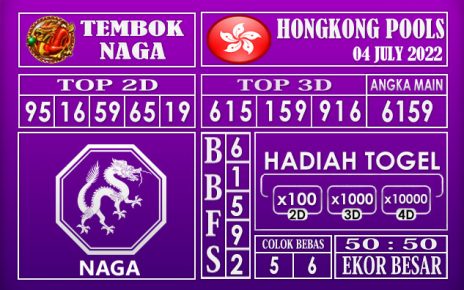 Prediksi Togel Hongkong Hari Ini 04 July 2022