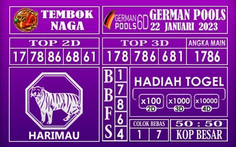 Prediksi Togel german hari ini 22 Januari 2023